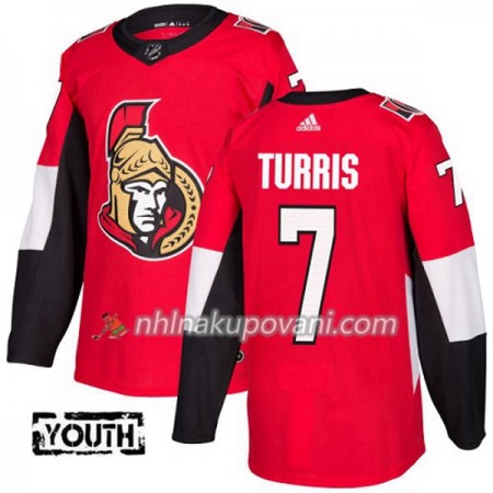 Ottawa Senators Dresy Kyle Turris 7 Červená 2017-2018 Adidas Authentic - Dětské